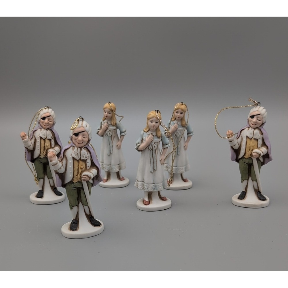 ENESCO 1981 Faith Wick Ceramic Ornament Lot of‎ 6 Historical